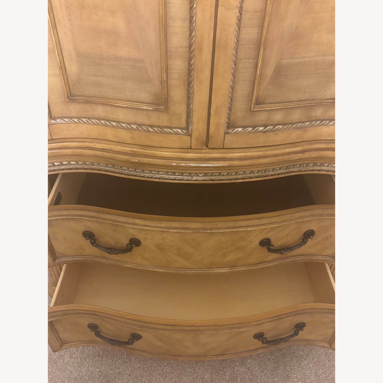 Light Brown Wood Armoire - image-3