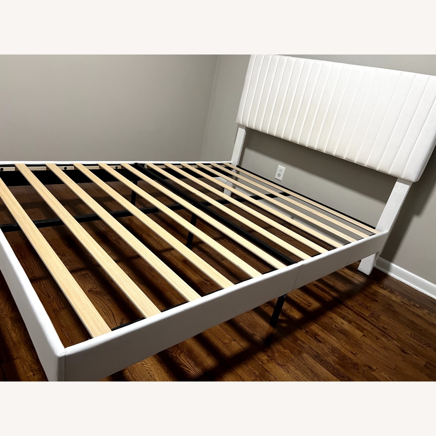 Wayfair White Velvet Queen Bed - image-2