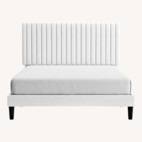 Wayfair White Velvet Queen Bed