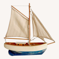 Vintage Wooden Sail Boat