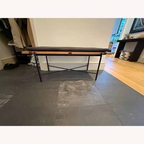 Used Denver Modern Highline Bench with Charcoal Cushion for sale on AptDeco