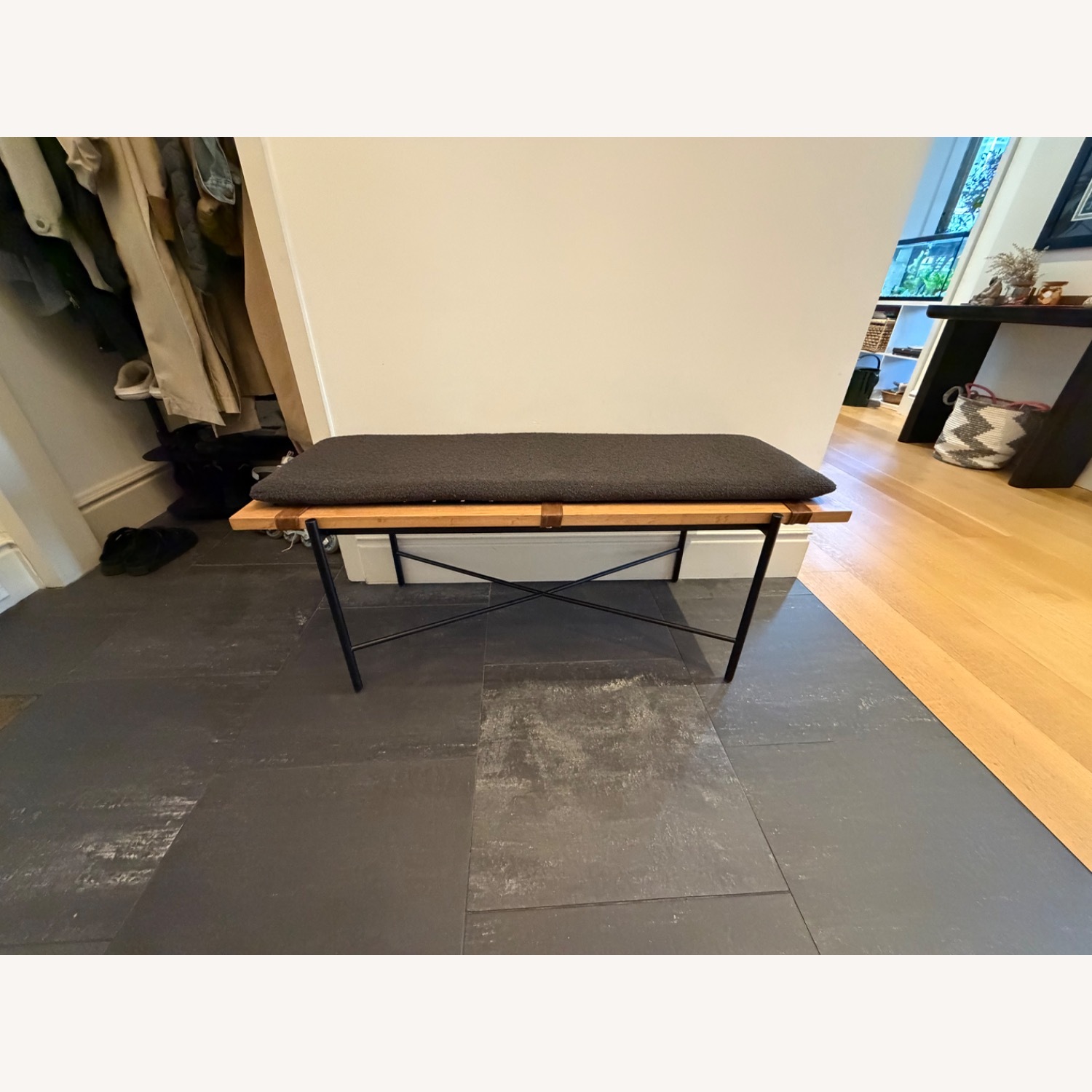 Denver Modern Highline Bench with Charcoal Cushion - image-3