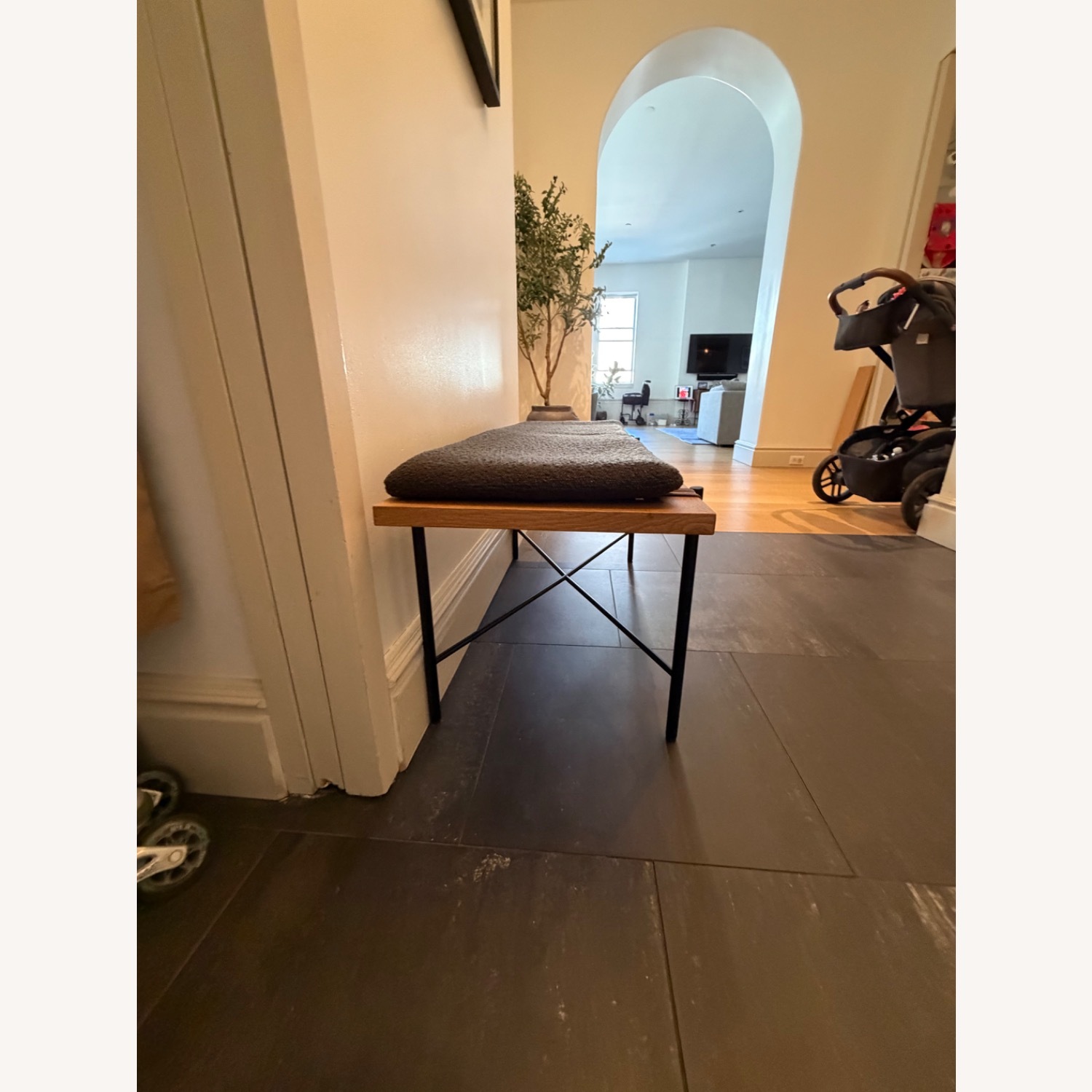 Denver Modern Highline Bench with Charcoal Cushion - image-4