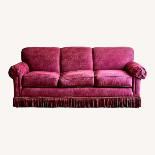 Used Red 3+ Seater Sofa with Fringe  for sale on AptDeco