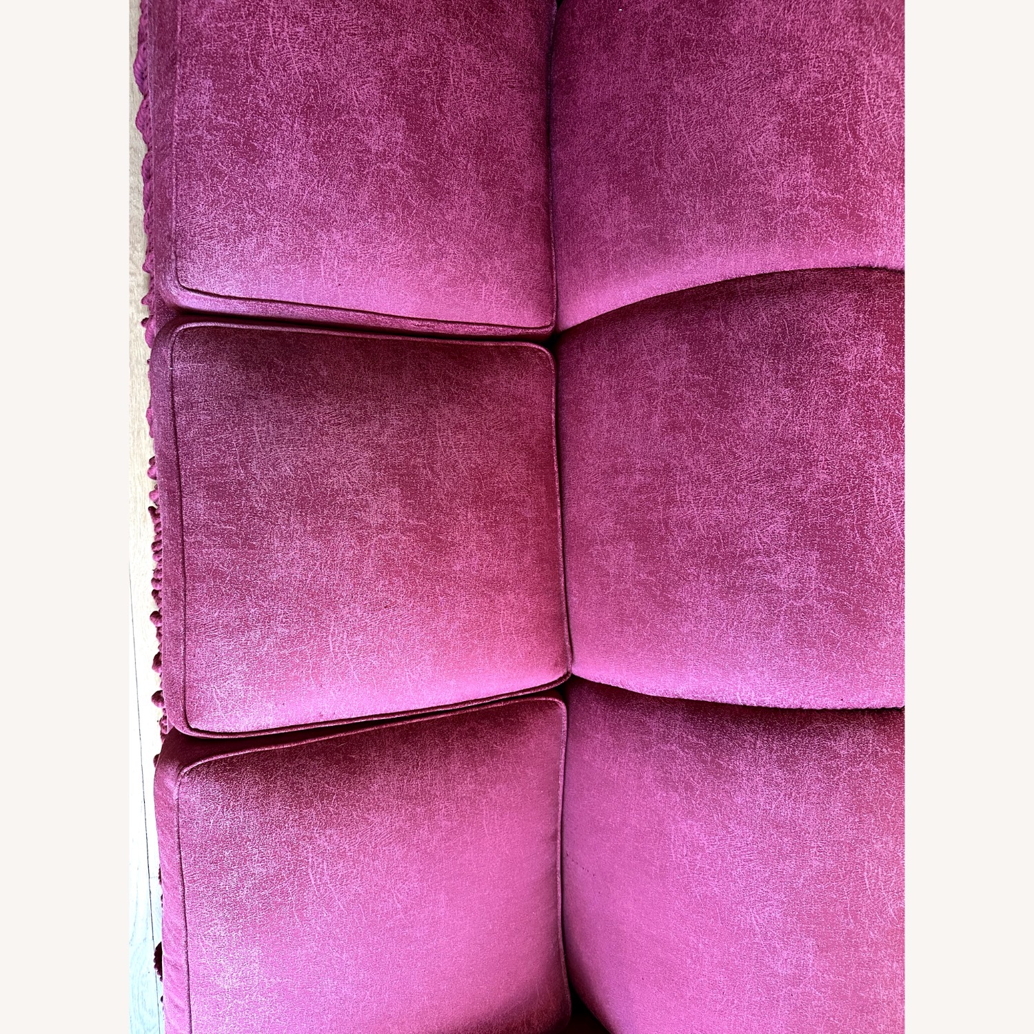 Red 3+ Seater Sofa with Fringe  - image-5