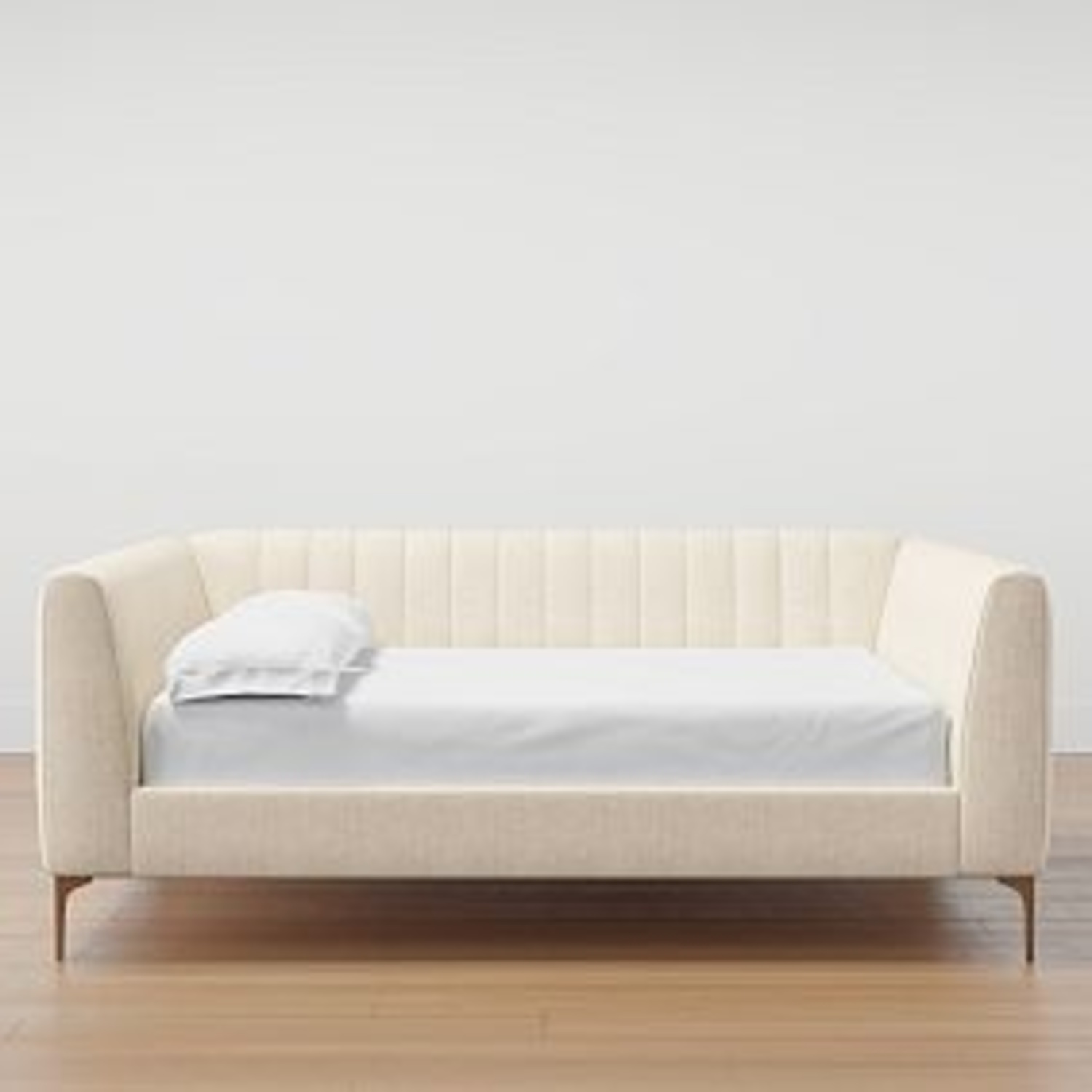 Pottery Barn Teen Avalon Light Gray Velvet Daybed - image-5