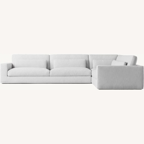 Used Restoration Hardware Lugano White 3+ Piece Sectional for sale on AptDeco
