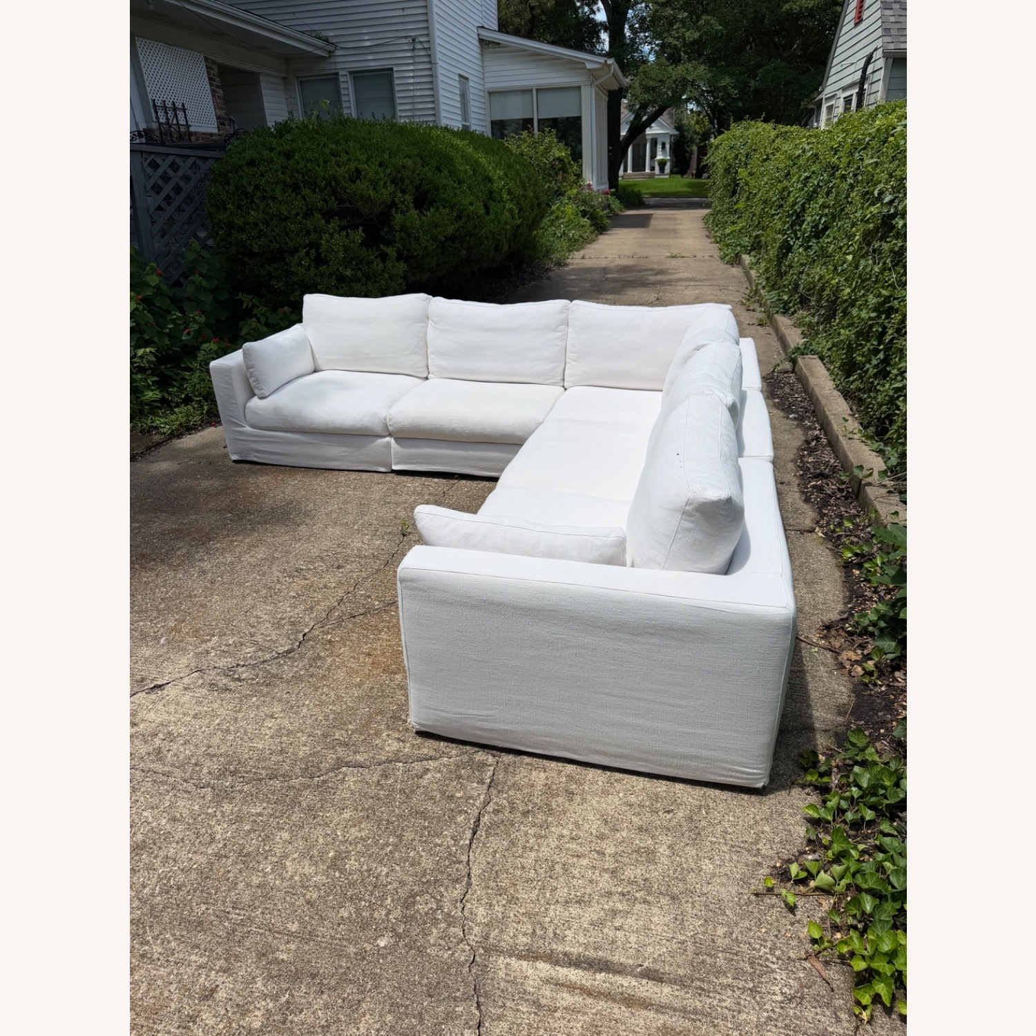 Restoration Hardware Lugano White 3+ Piece Sectional - image-5