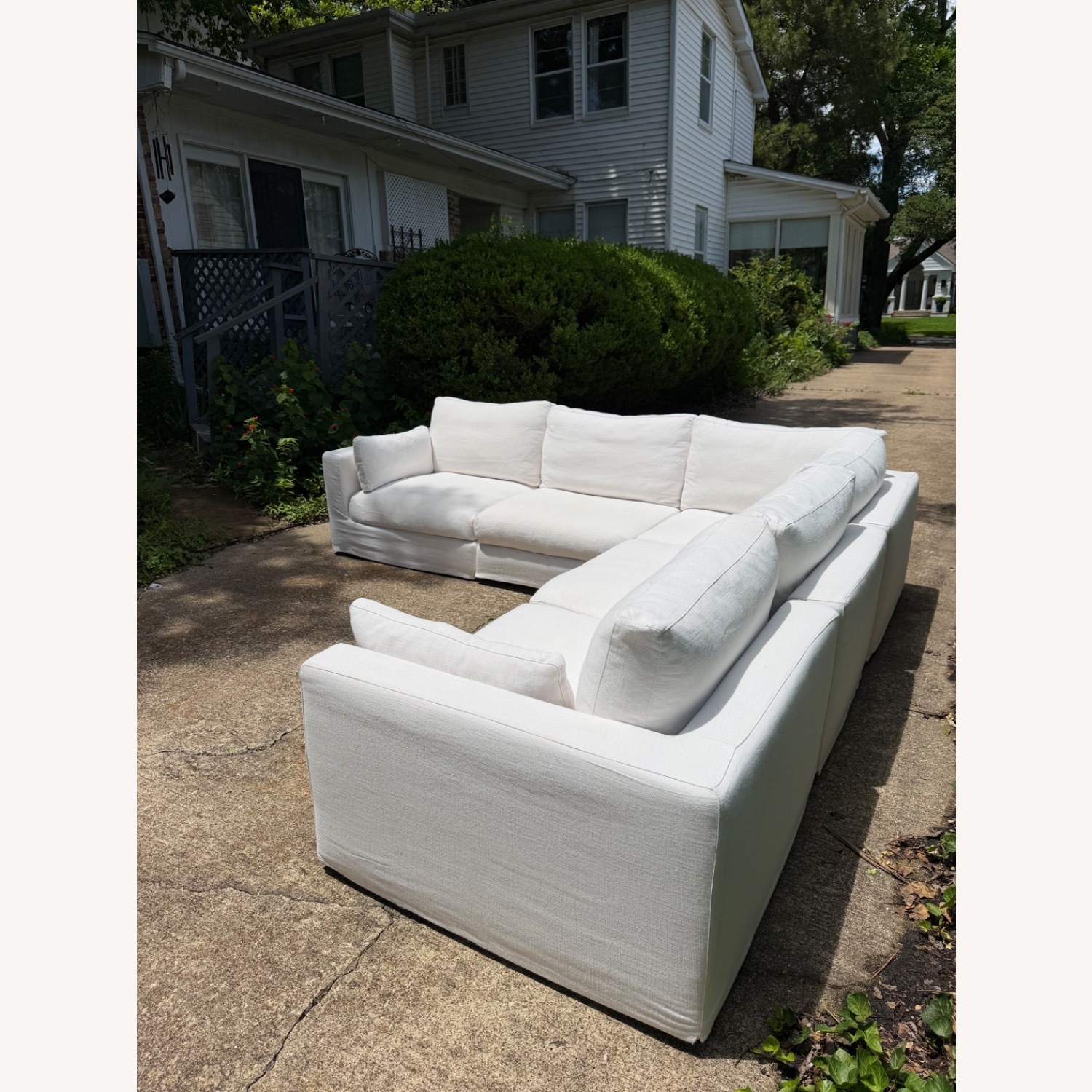 Restoration Hardware Lugano White 3+ Piece Sectional - image-10