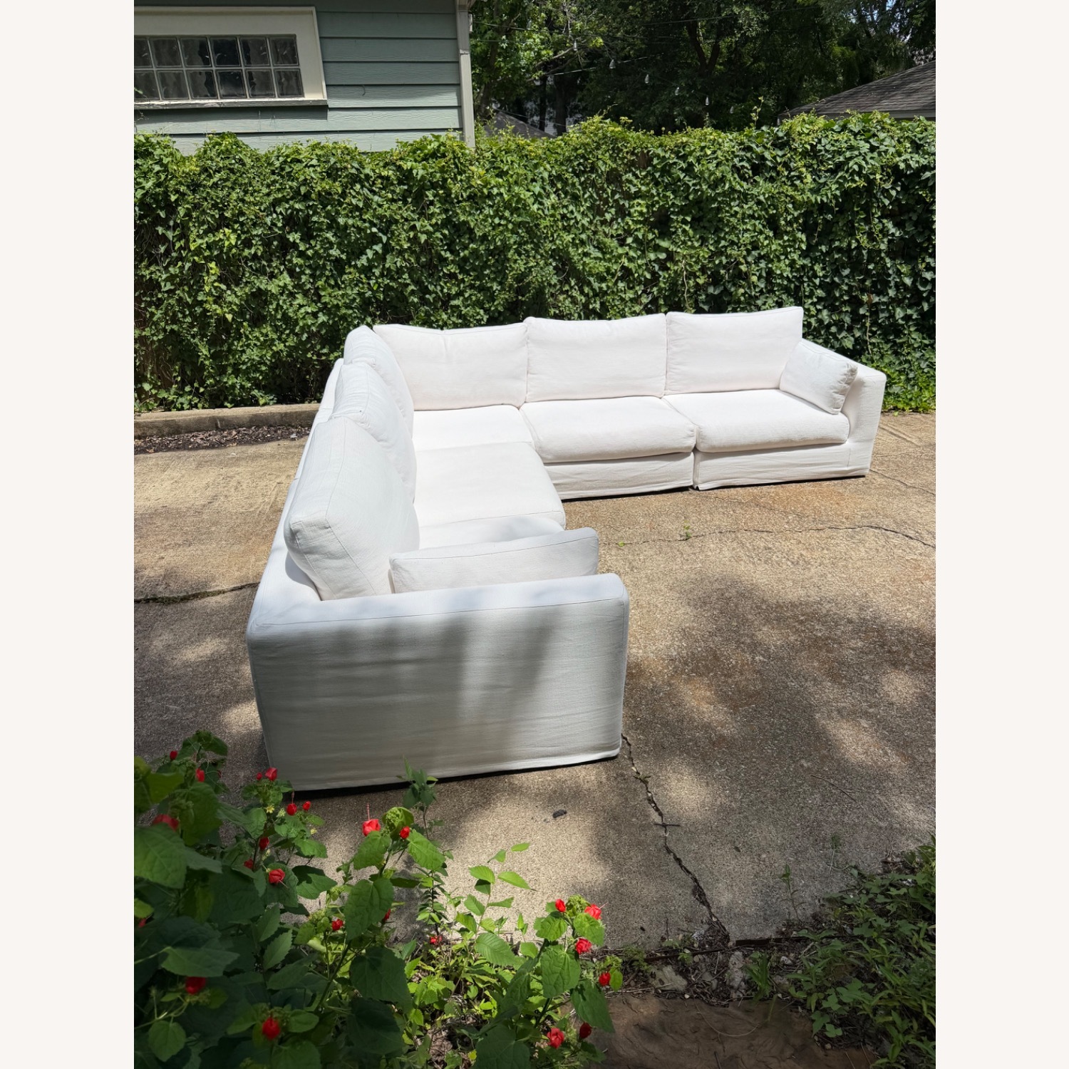 Restoration Hardware Lugano White 3+ Piece Sectional - image-9