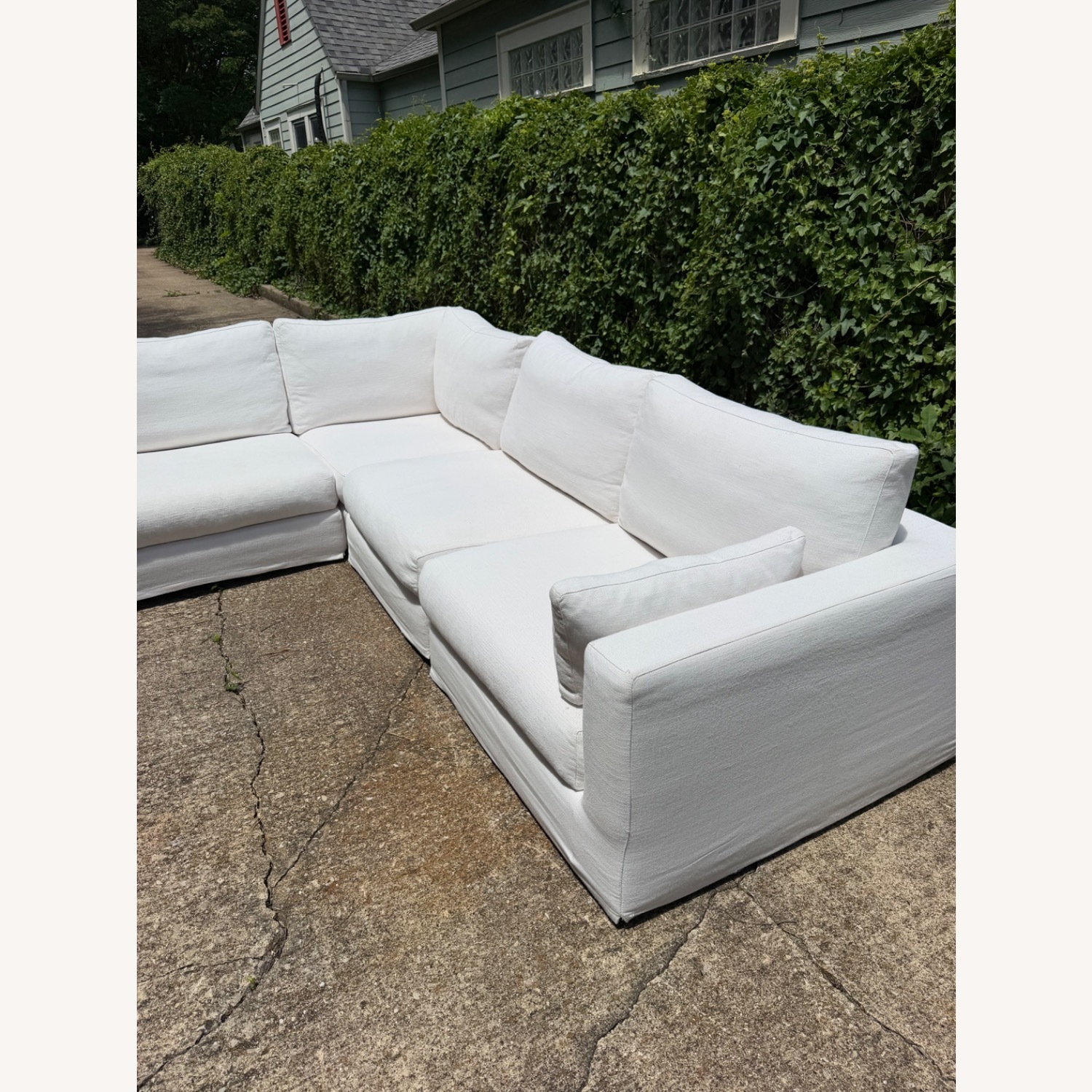 Restoration Hardware Lugano White 3+ Piece Sectional - image-2