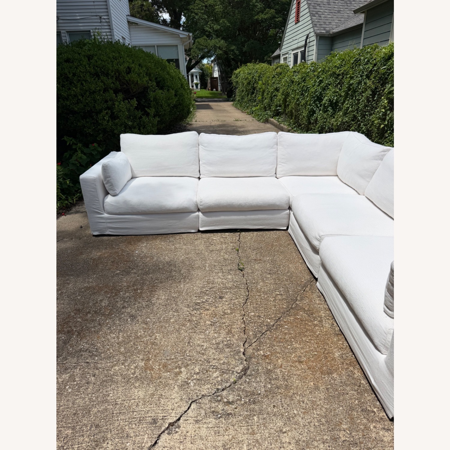 Restoration Hardware Lugano White 3+ Piece Sectional - image-3