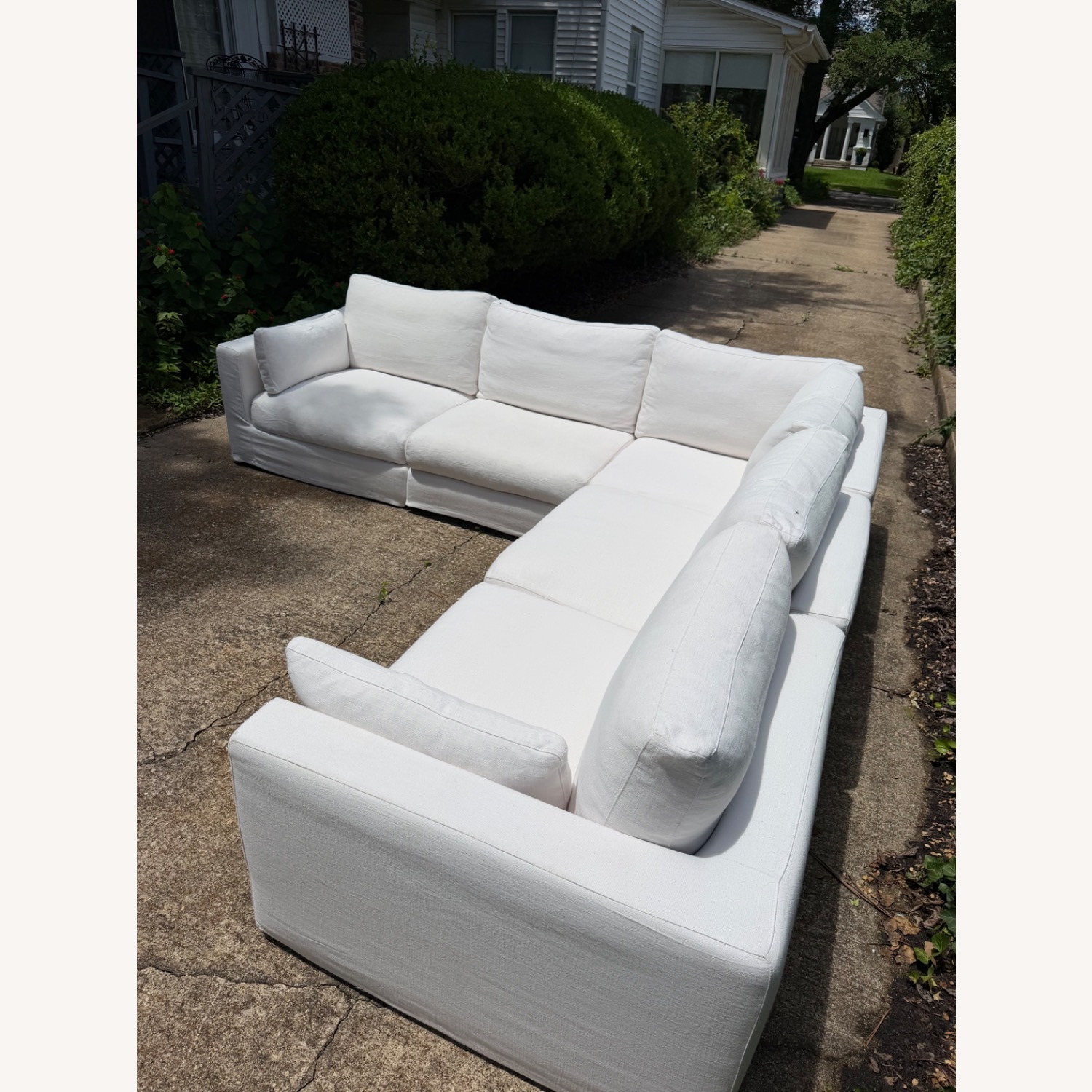 Restoration Hardware Lugano White 3+ Piece Sectional - image-7