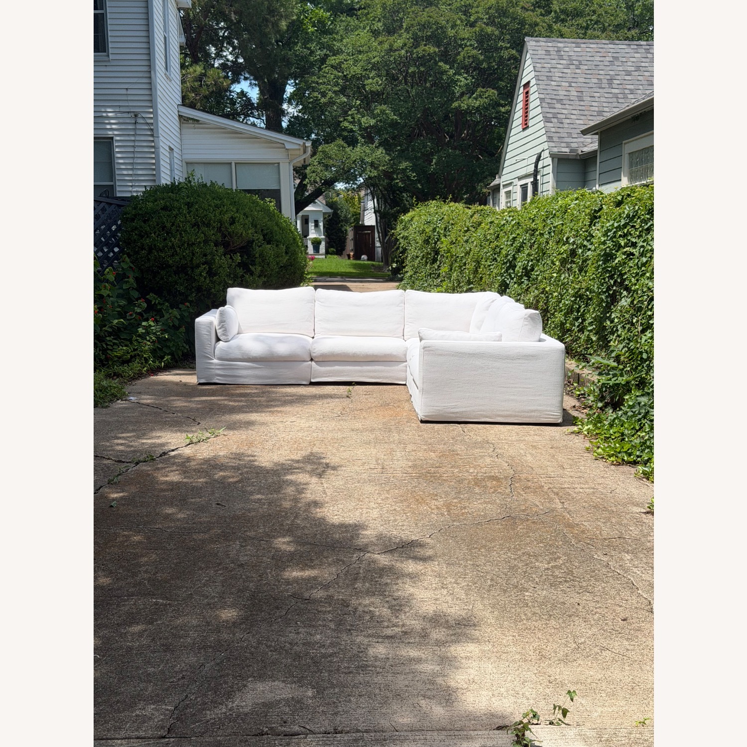 Restoration Hardware Lugano White 3+ Piece Sectional - image-4
