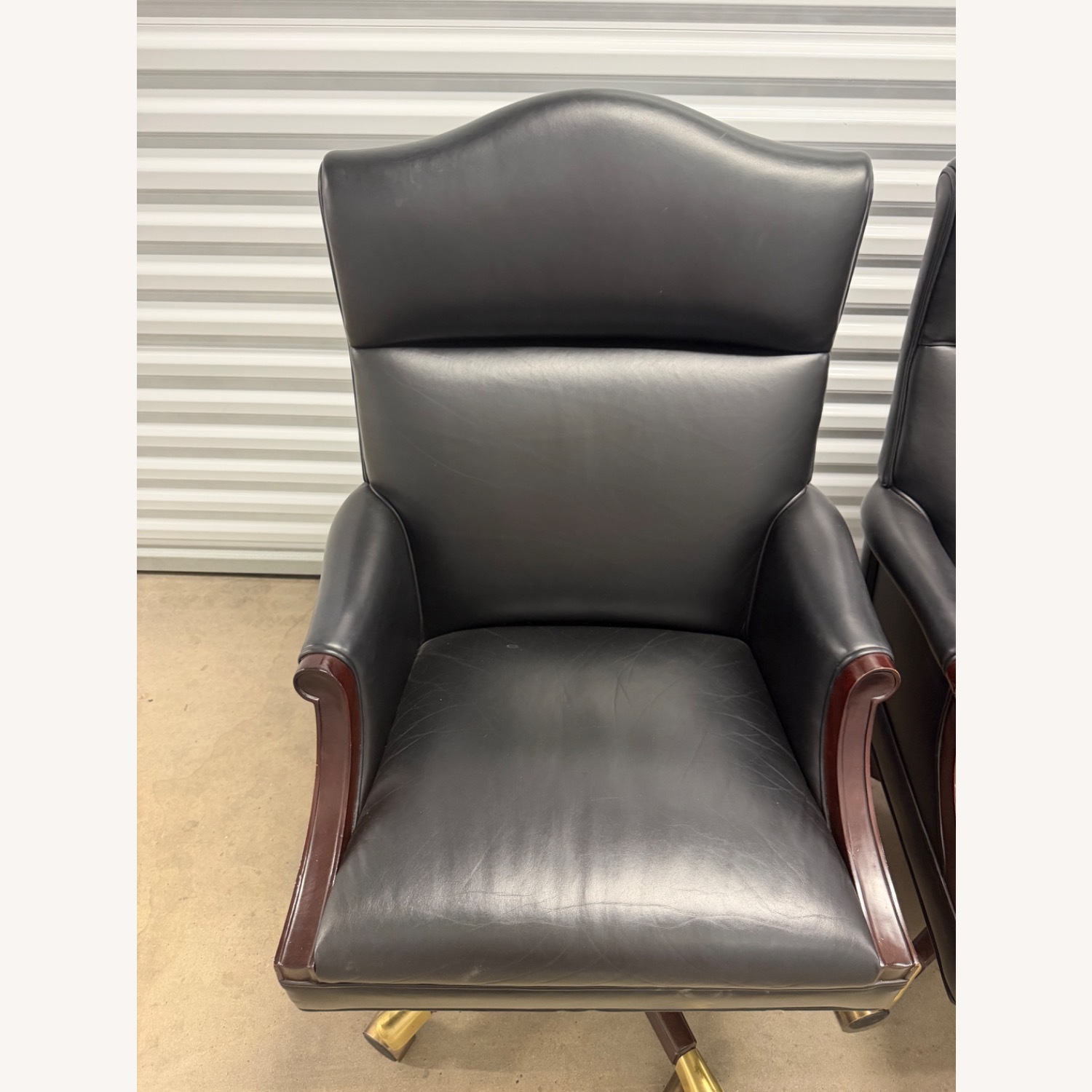 Ross Perot EDS Leather Office Chairs Set of 8 - image-5