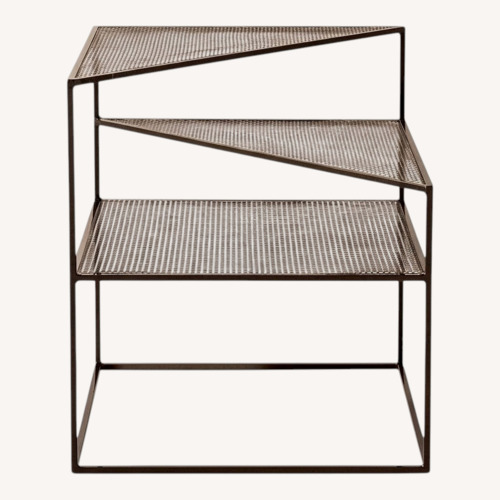 Used CB2 Josef Black Metal Side Table for sale on AptDeco