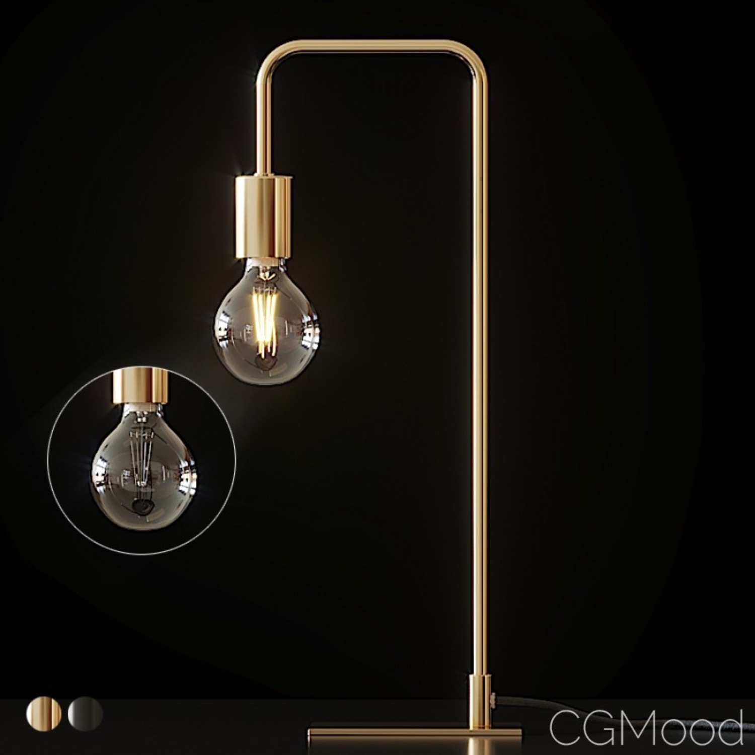 CB2 Gold Table Lamp - image-2