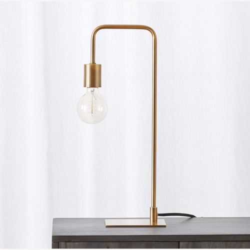 Used CB2 Gold Table Lamp for sale on AptDeco