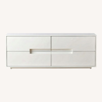 CB2 Latitude 4-Drawer High-Gloss White Dresser