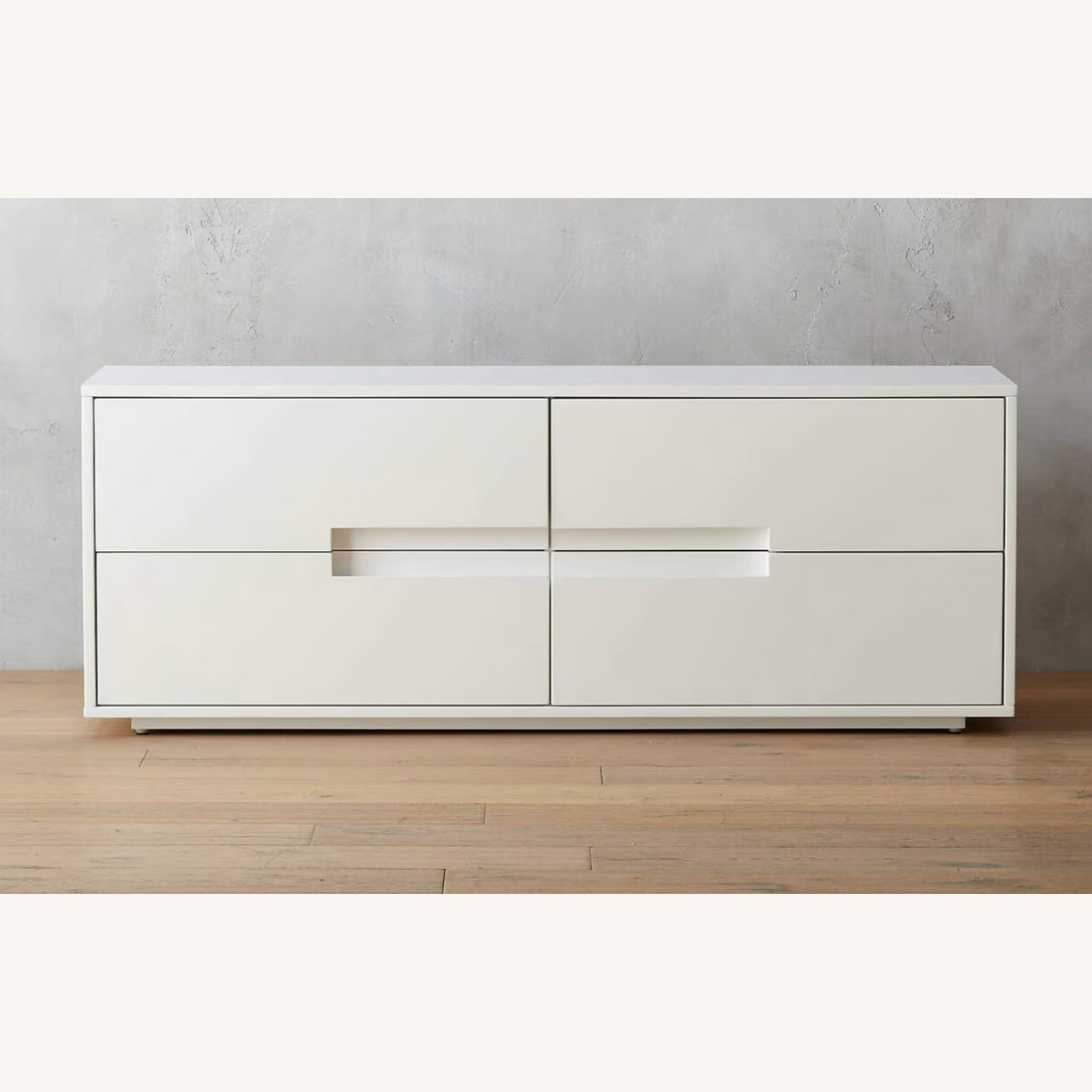 CB2 Latitude 4-Drawer High-Gloss White Dresser - image-1