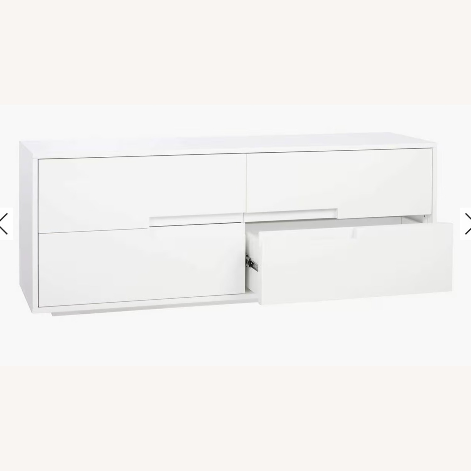 CB2 Latitude 4-Drawer High-Gloss White Dresser - image-2