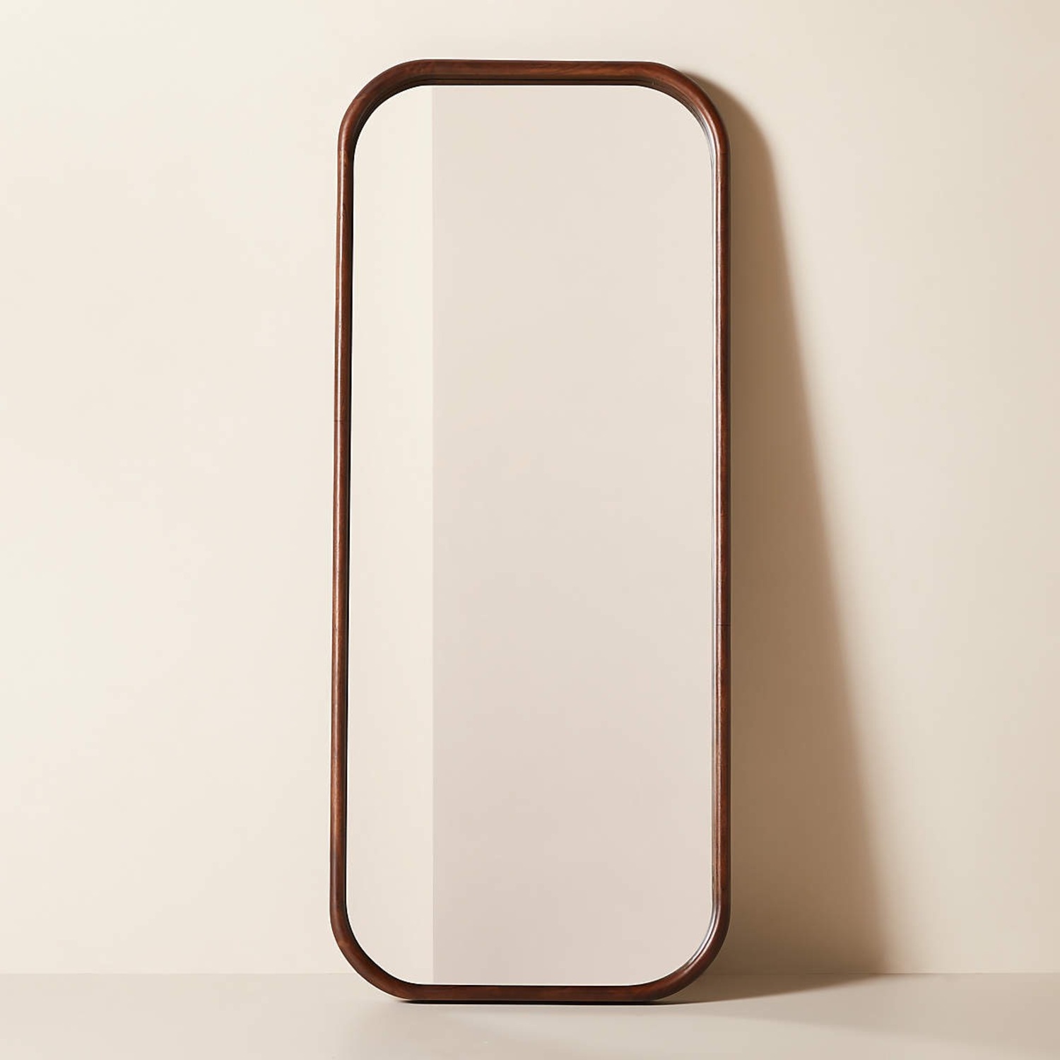 CB2 Saone Acacia Wood Full-Length Floor Mirror 32"X76" - image-1