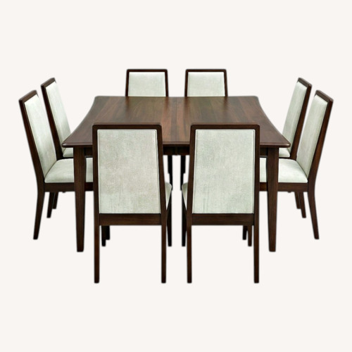 Used Dark Brown Wood Dining Set for sale on AptDeco