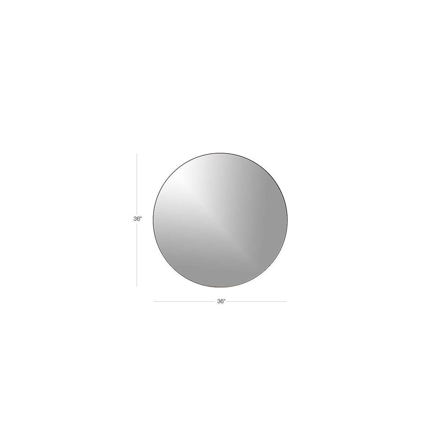 CB2 Infinity Black Round Wall Mirror 36" - image-2