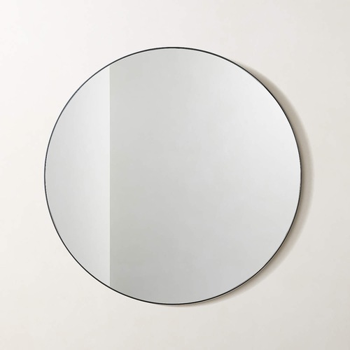 Used CB2 Infinity Black Round Wall Mirror 36" for sale on AptDeco