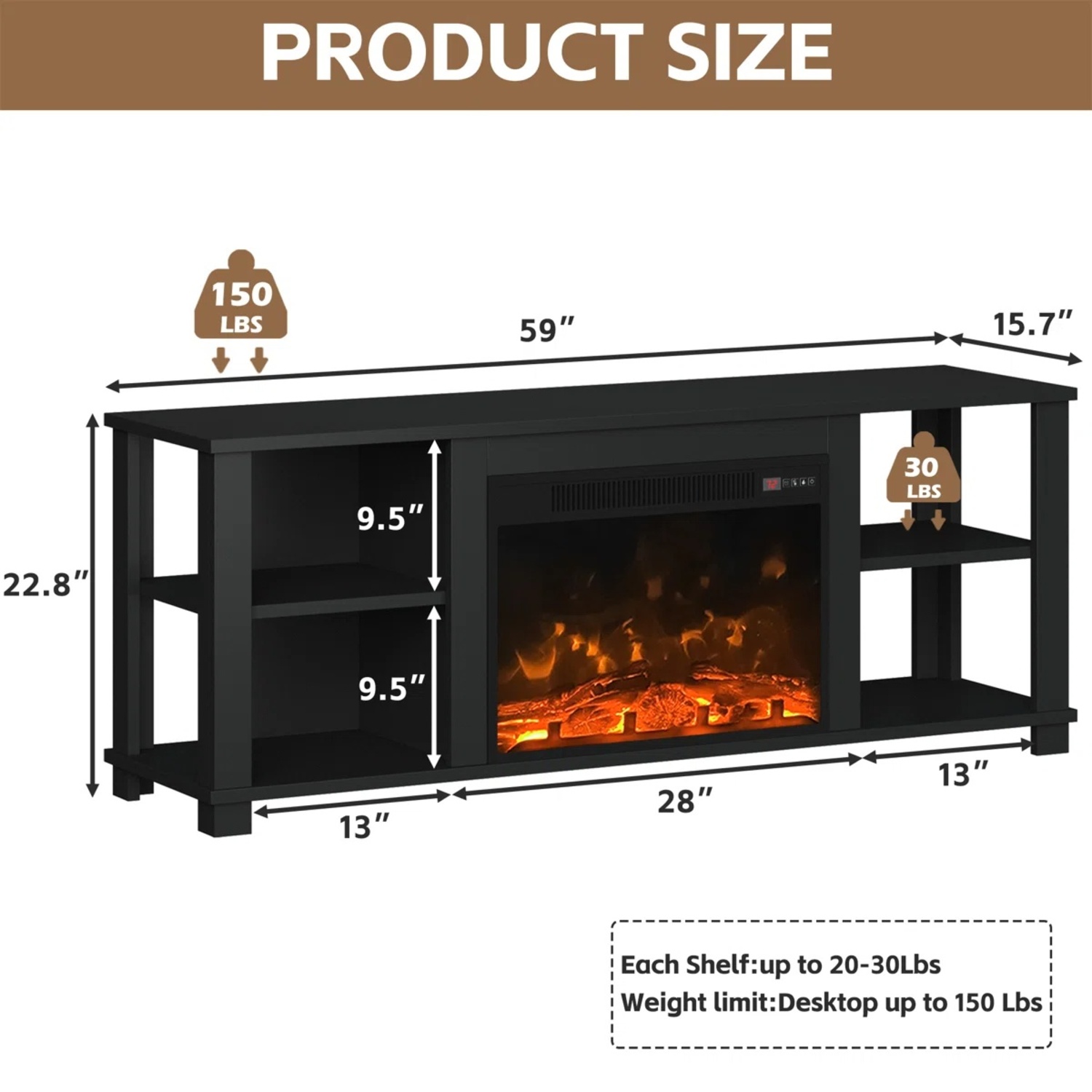 Wade Logan Black Wood Media Storage - image-6