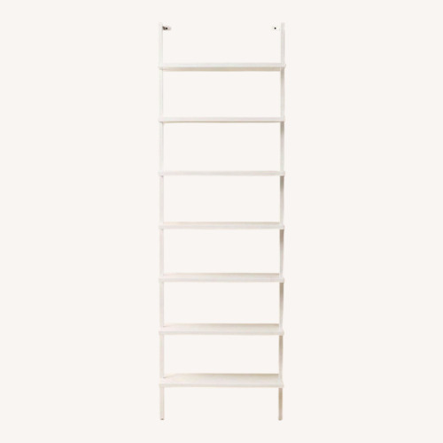 Used CB2 Stairway 96" White Metal Wall Mount Bookcase for sale on AptDeco