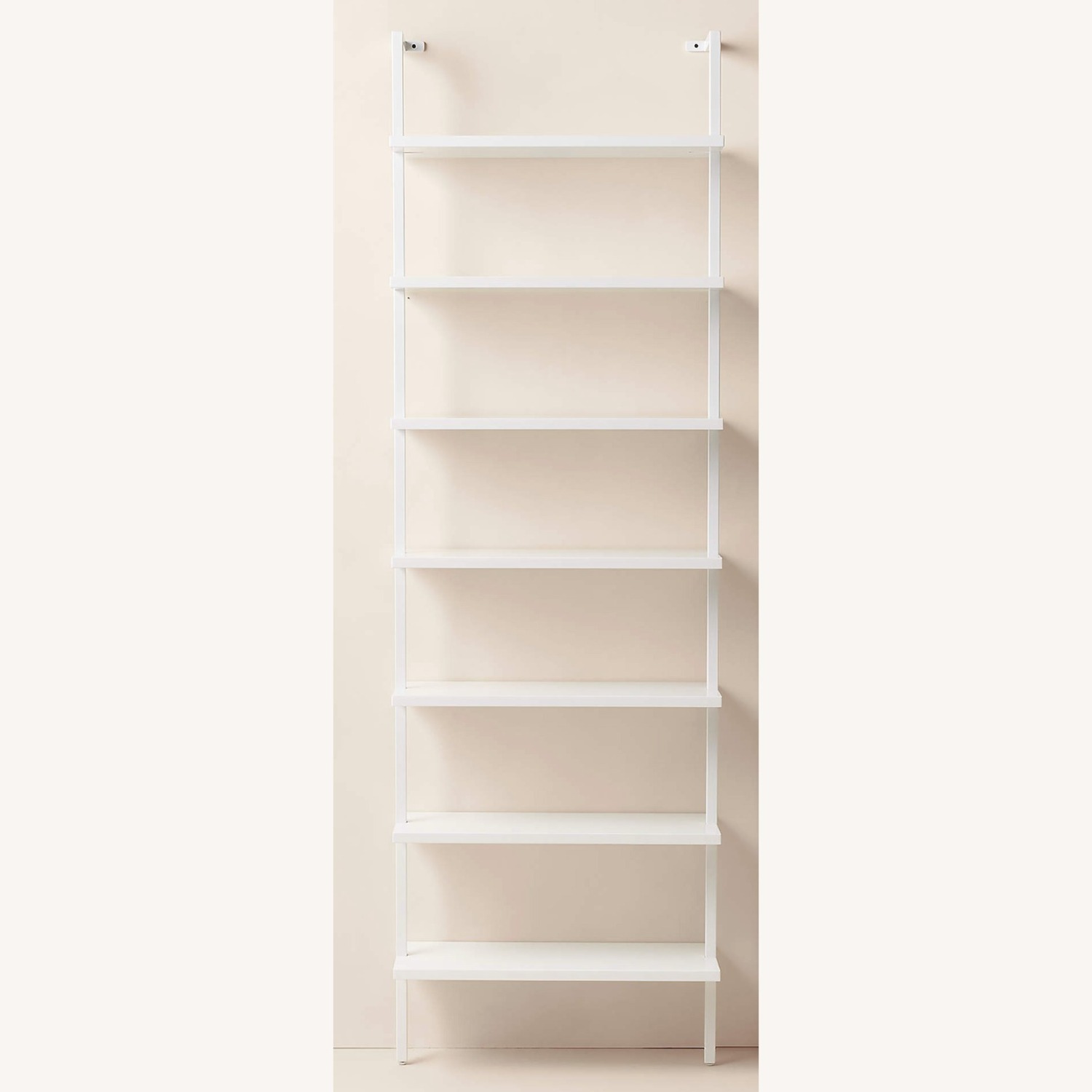 CB2 Stairway 96" White Metal Wall Mount Bookcase - image-1