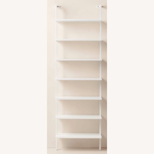 Used CB2 Stairway 96" White Metal Wall Mount Bookcase for sale on AptDeco