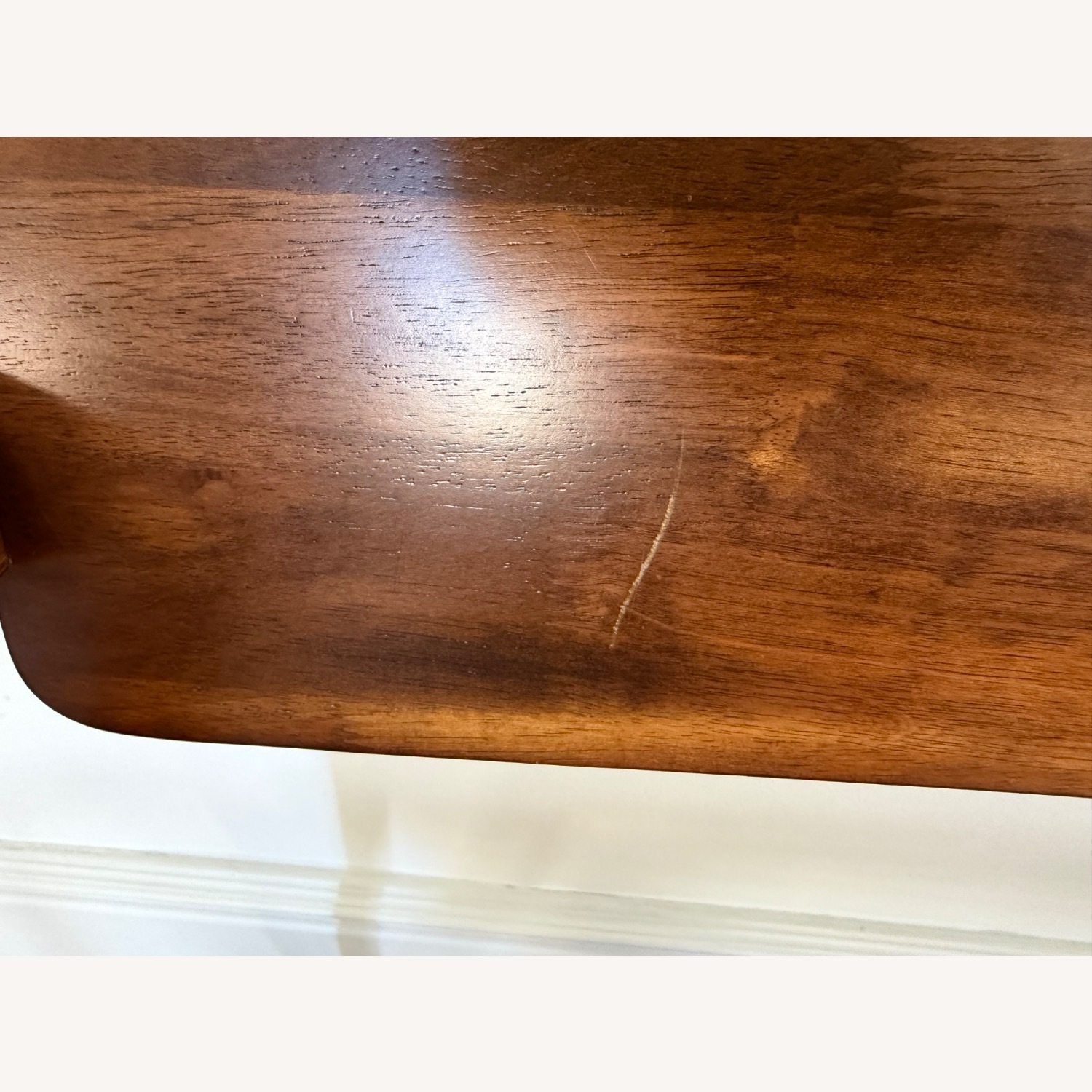 Modern Wood Bench with Back - image-9