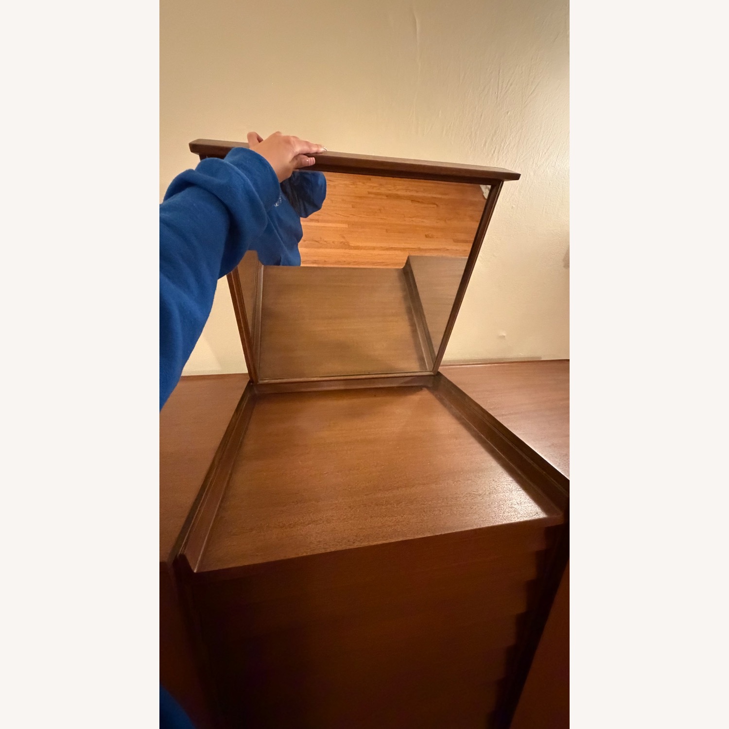 Vintage/Antique Dark Brown Wood Dresser - image-7