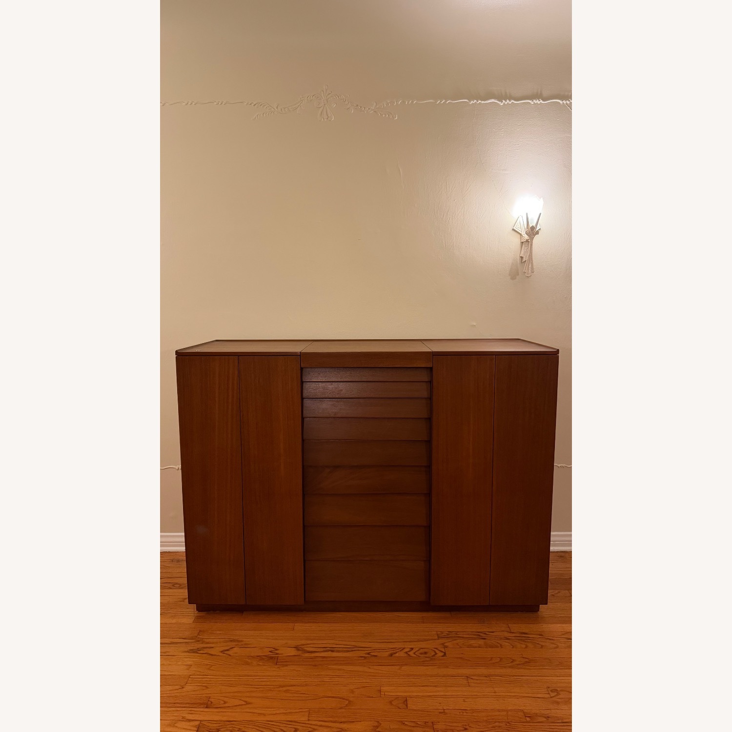 Vintage/Antique Dark Brown Wood Dresser - image-1