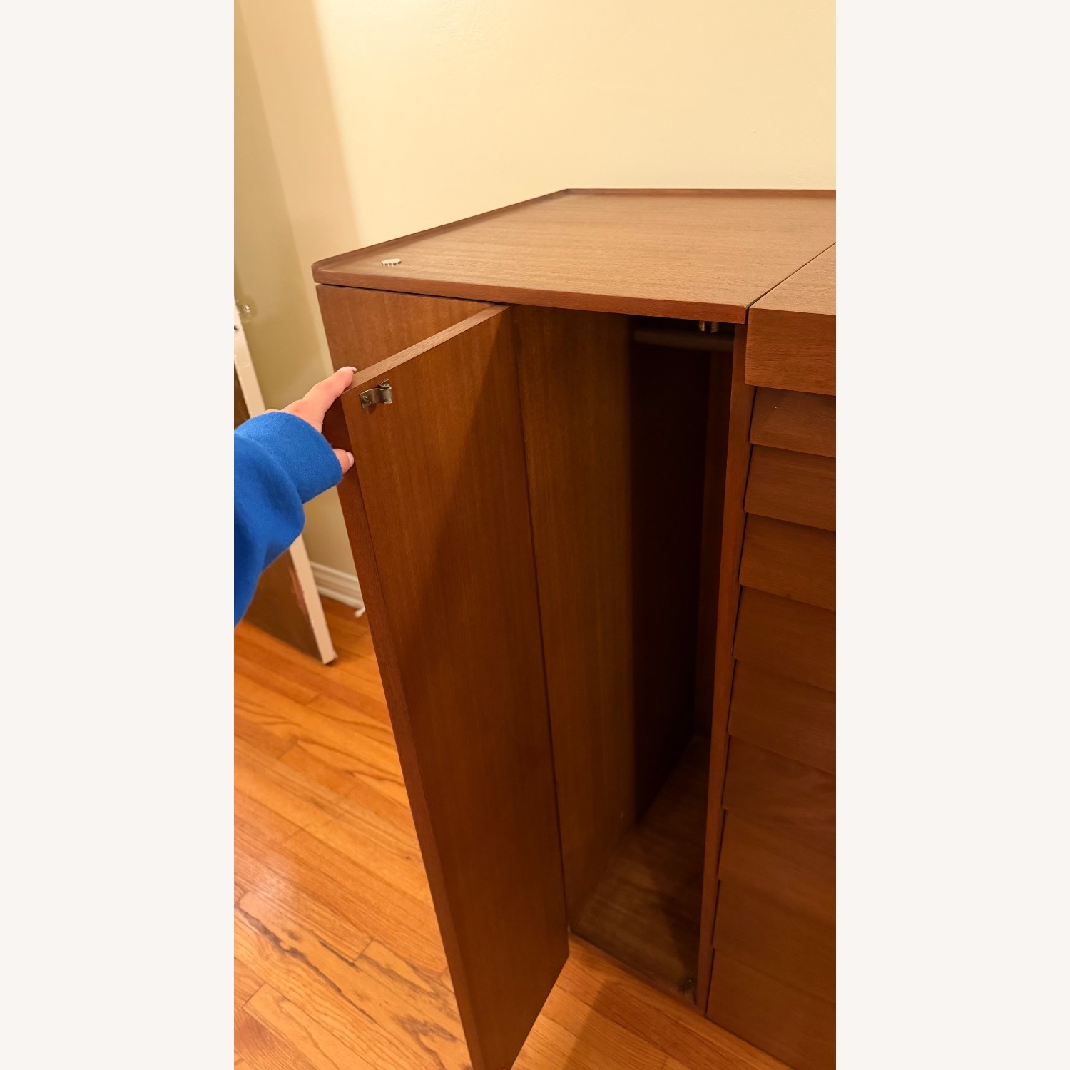Vintage/Antique Dark Brown Wood Dresser - image-4