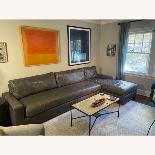 Used Restoration Hardware Light Gray 2 Piece Sectional for sale on AptDeco