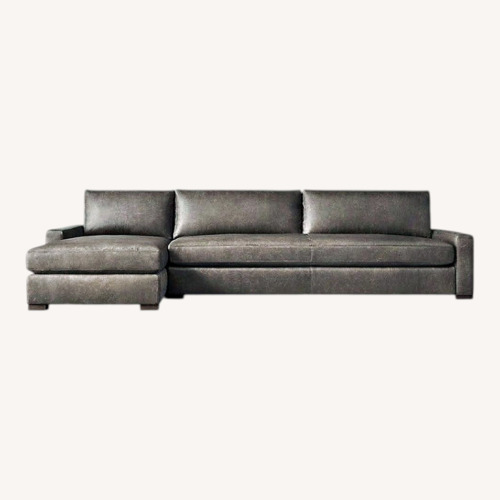 Used Restoration Hardware Light Gray 2 Piece Sectional for sale on AptDeco