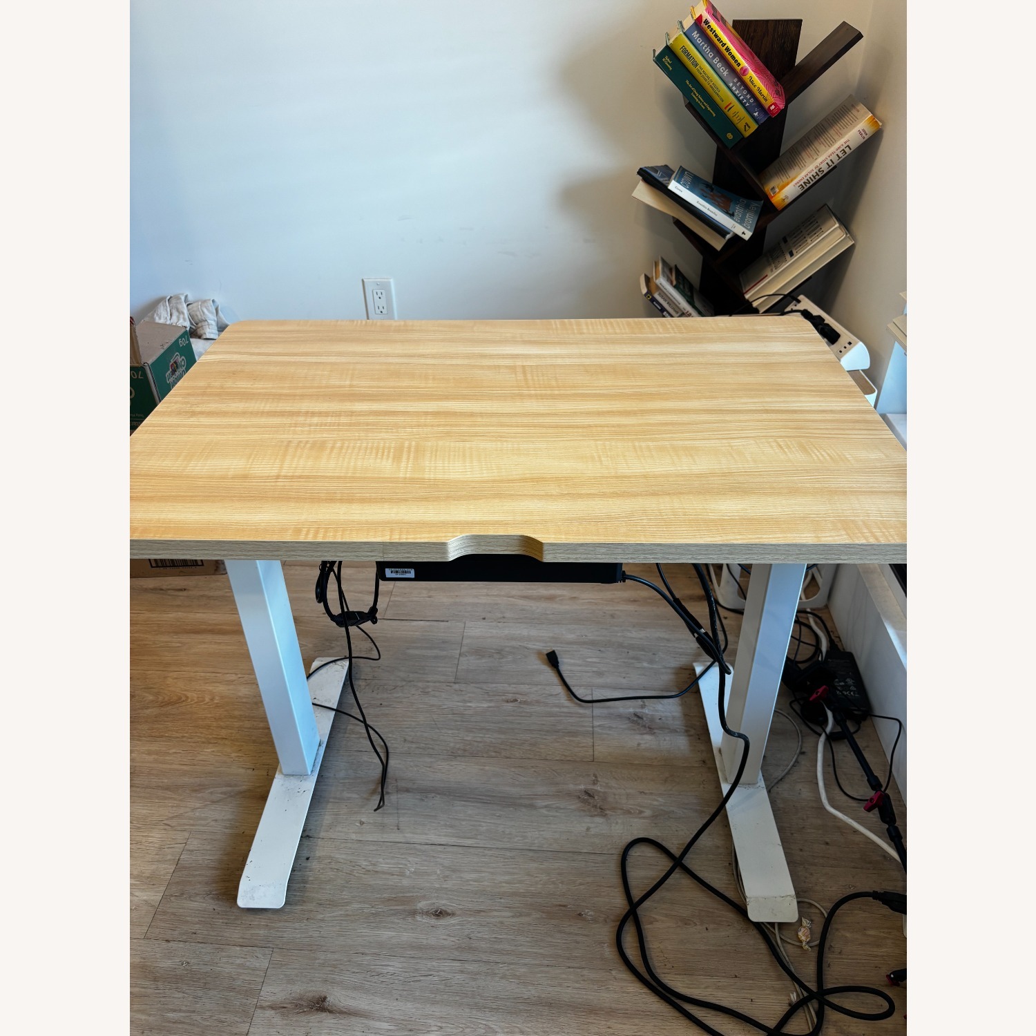 Branch Light Brown Wood Desk - image-2