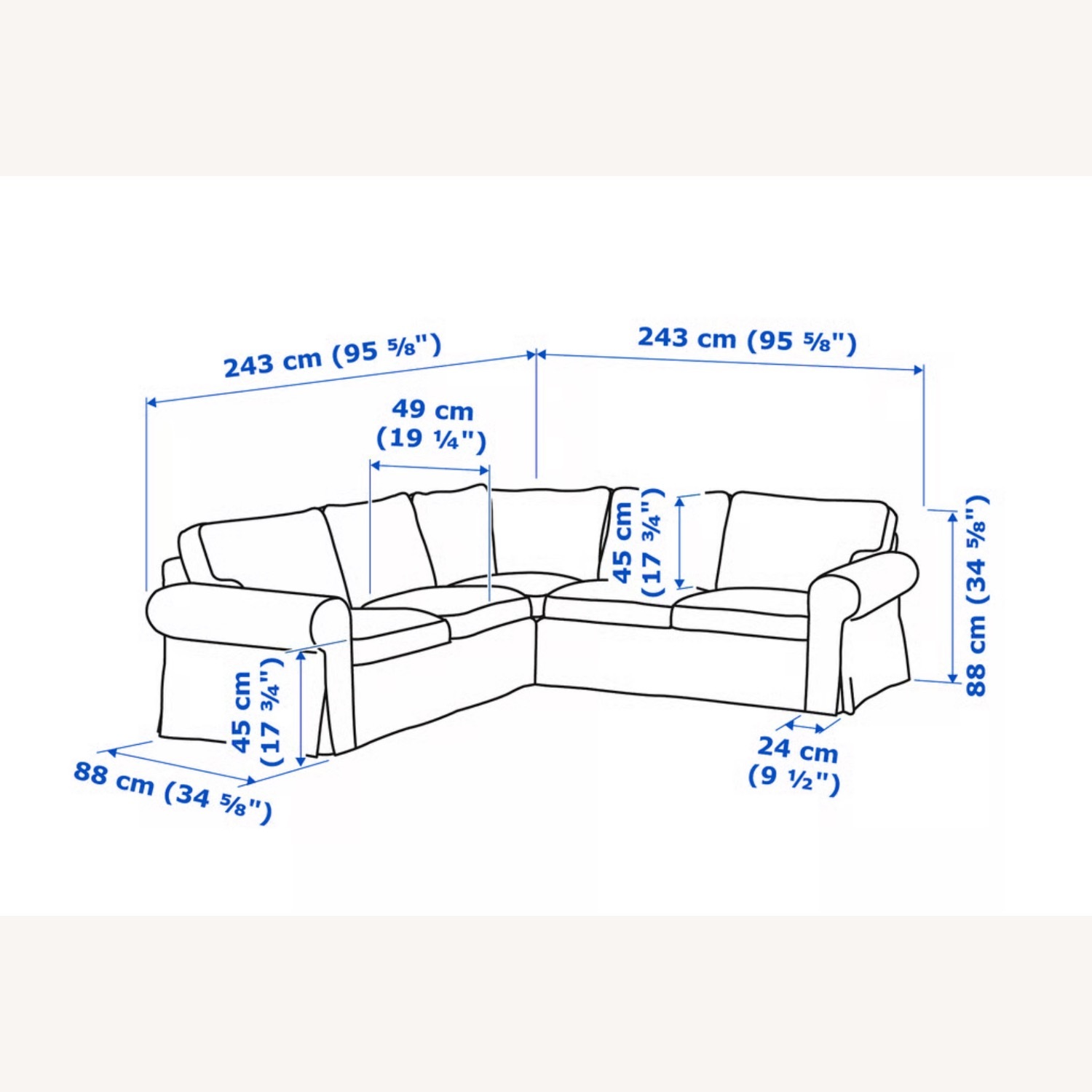 IKEA Ektorp Natural 4 Seater Sectional - image-13