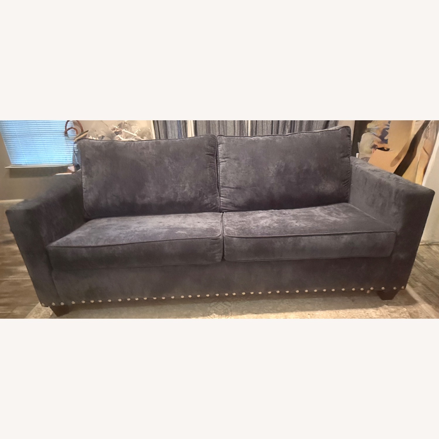 Ashley Furniture Blue Fabric Altari Queen Sleeper Sofa - image-5