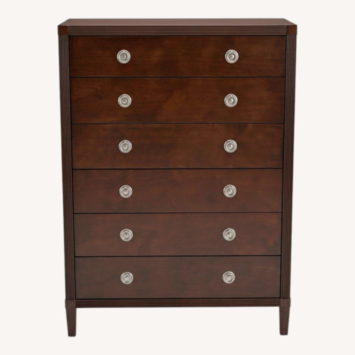 Used Bloomingdale's Dark Brown Wood Chest for sale on AptDeco