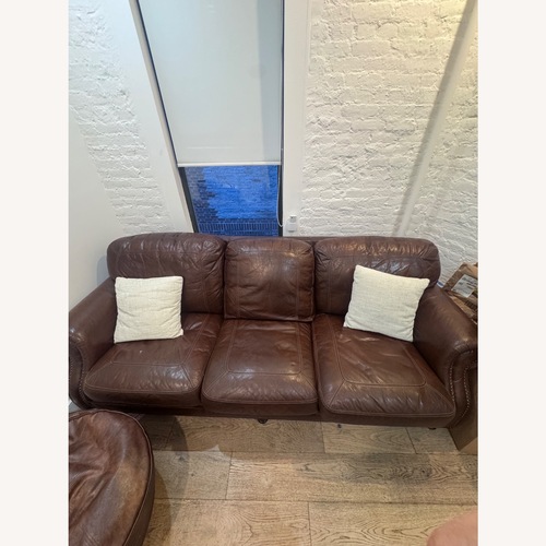 Used Raymour & Flanigan Dark Brown 3+ Seater Sofa for sale on AptDeco