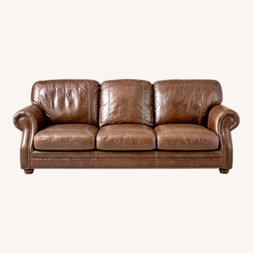 Used Raymour & Flanigan Dark Brown 3+ Seater Sofa for sale on AptDeco