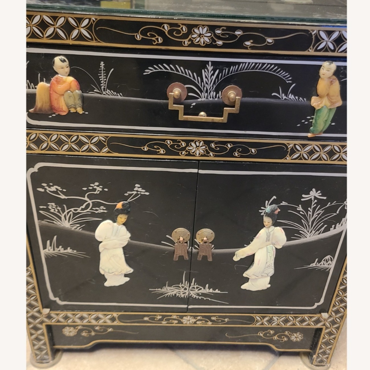 Oriental Asian Mother of Pearl End Table - image-7