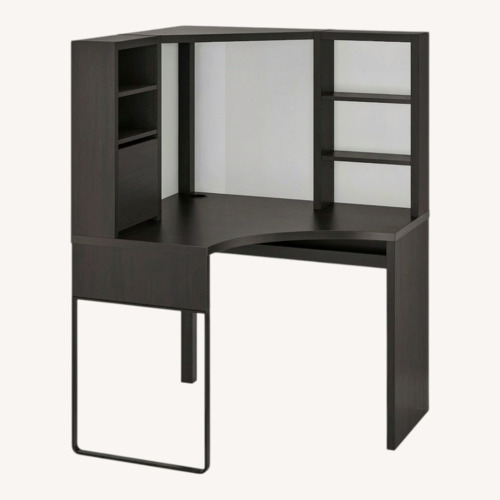 Used IKEA Dark Brown MICKE Corner Workstation for sale on AptDeco