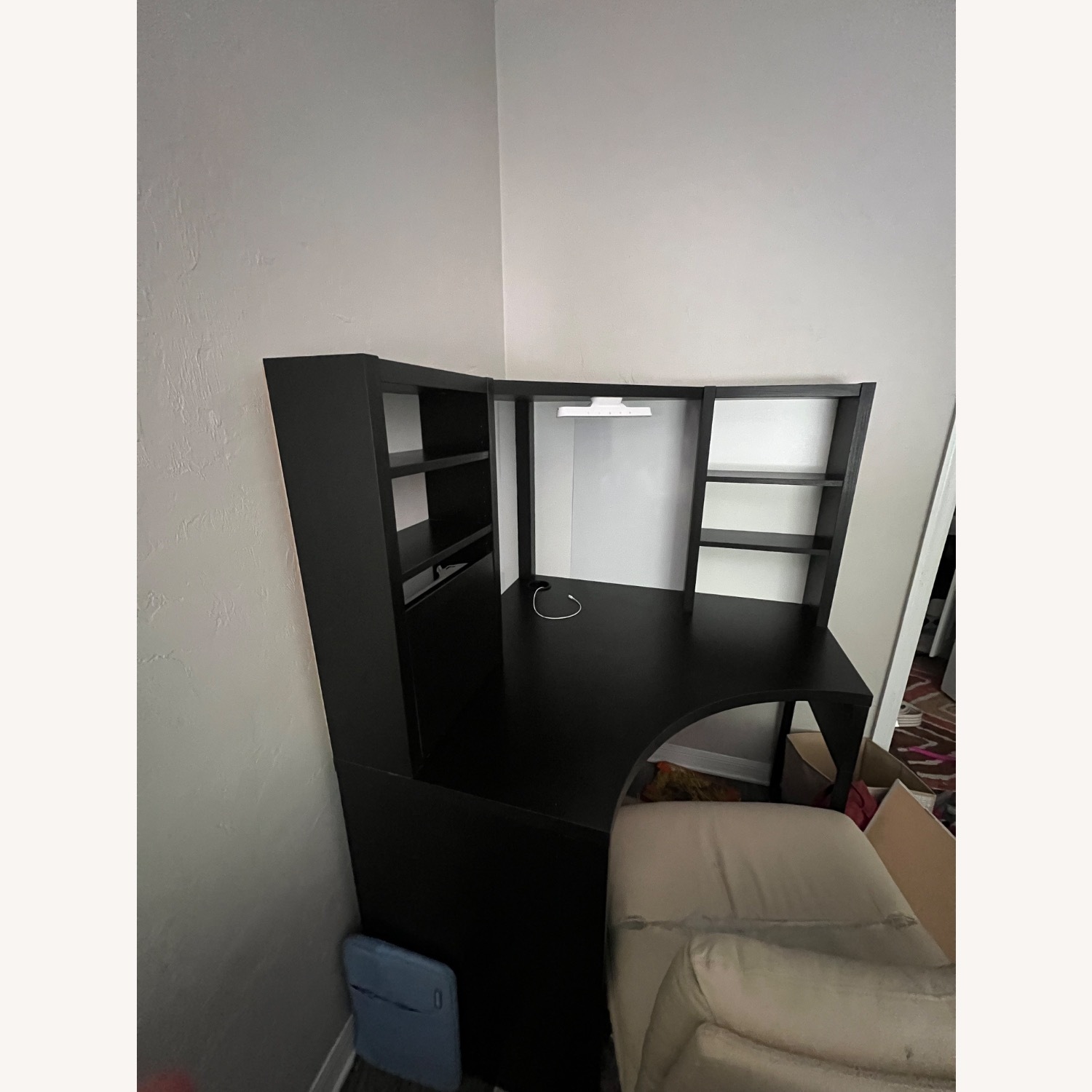 IKEA Dark Brown MICKE Corner Workstation - image-1