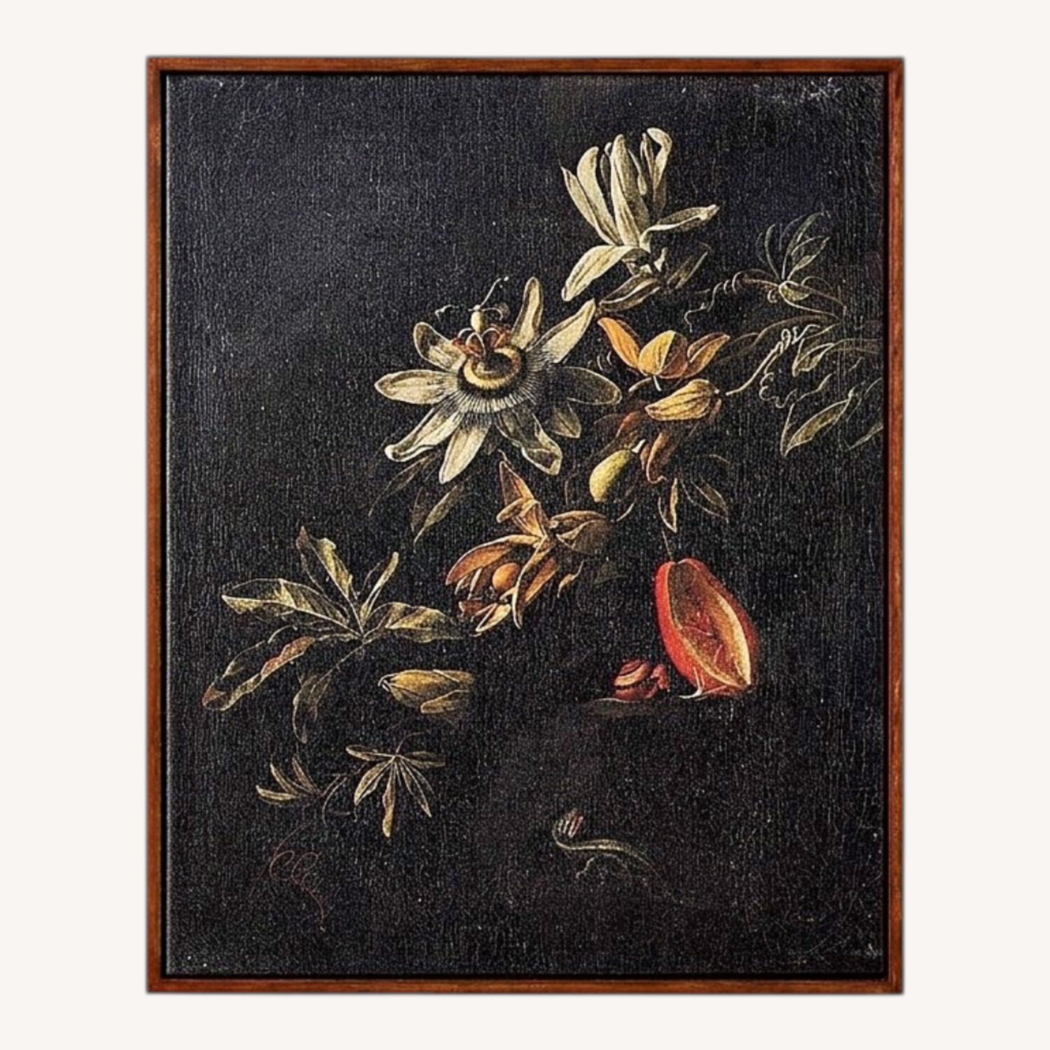 CB2 'Still Life with Passionflowers' Art 17x21" - image-5