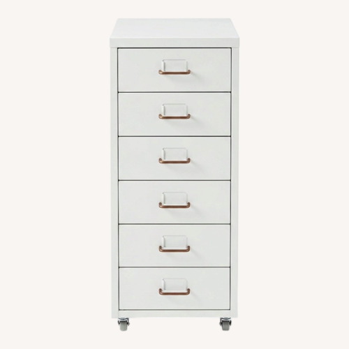 Used White Metal Storage Cabinet for sale on AptDeco